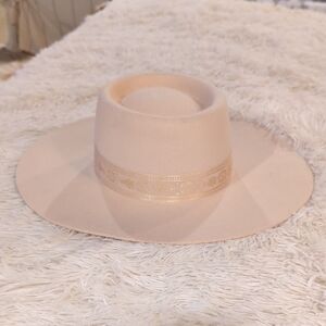 Lack Of Color Beige Wide-Brim Hat